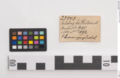 Etiketten zu Bronzegürtelblech (NHMW-PRAE-025803)